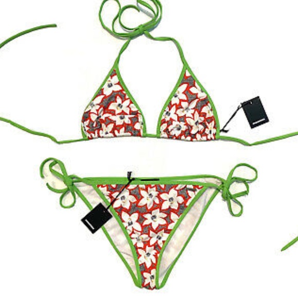 Dsquared2 Triangle top and bikini bottom - Multi-color - Brand New - Picture 1 of 3